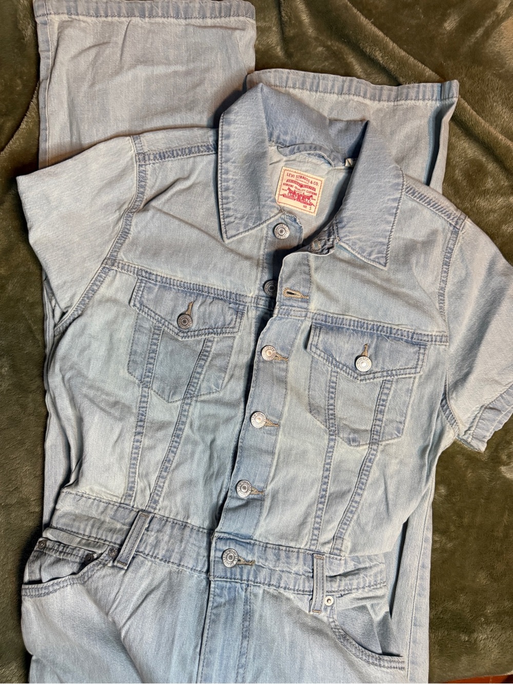 Levi's Light Blue Denim Women's Jumpsuit Overalls